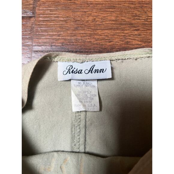 Vintage Elastic Waist Blouse Shirt South Western Bubble Print 2X-Large Risa Ann - Picture 4 of 8